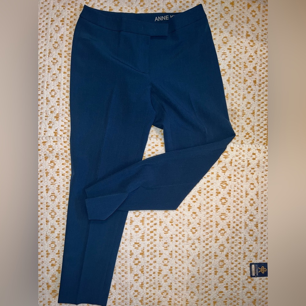 Anne Klein straight leg trousers in Turquoise